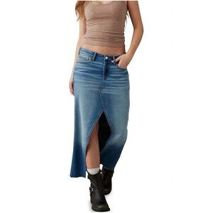 American Eagle Low Rise Maxi Denim Skirt, Size 14